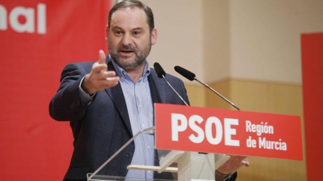 José Luis Ábalos, durante un mitin del PSOE de Murcia en 2020.