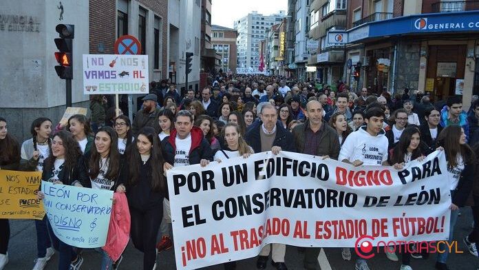Manifestación por el traslado del Conservatorio de León