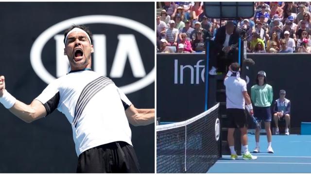 Fognini se 'come' al árbitro y se rompe la mano del enfado: Si Nadal te lo pide, lo haces