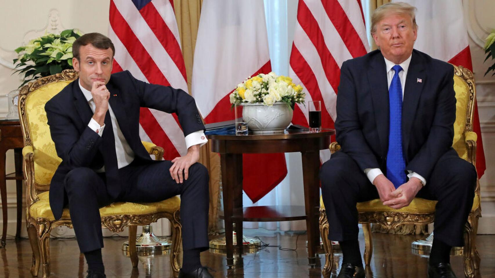 El presidente de Francia, Emmanuel Macron, y el presidente estadounidense, Donald Trump, en una imagen de archivo.