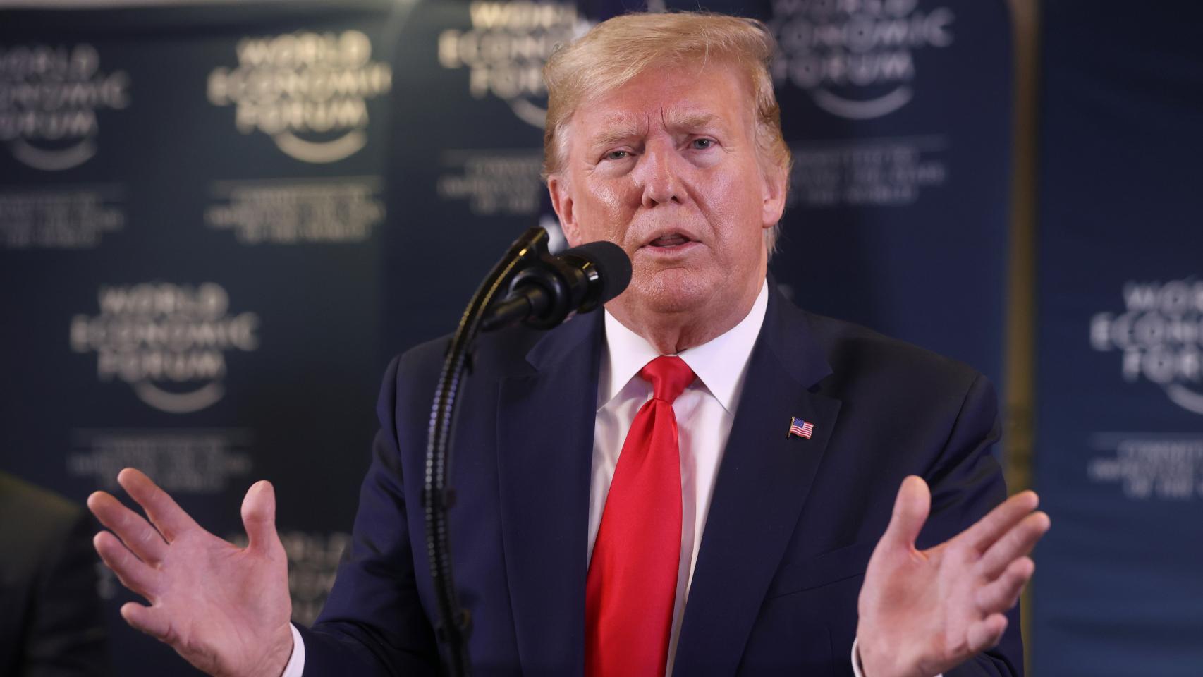 Donald Trump en Davos.