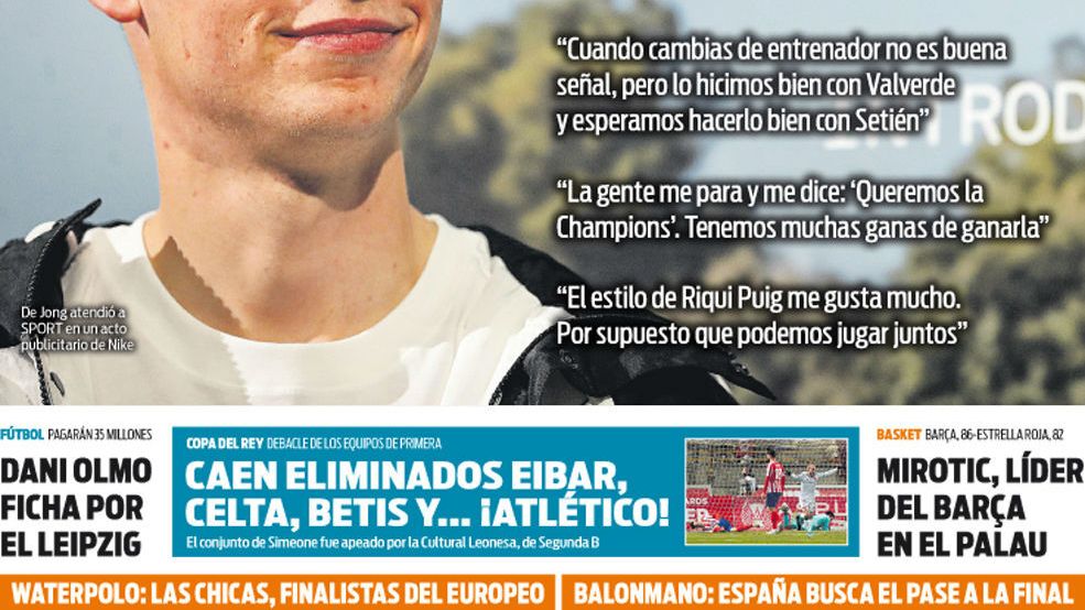 Portada Sport (24/01/20)