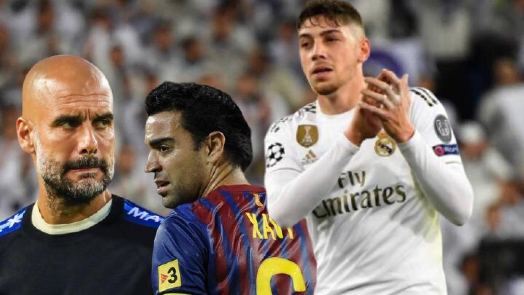 Guardiola, Xavi y Fede Valverde