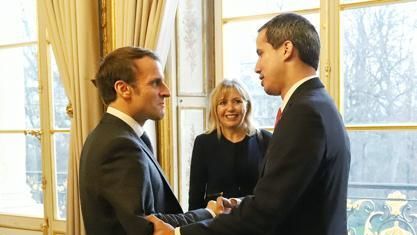 Guaidó con Macron este viernes en el Palacio del Elíseo