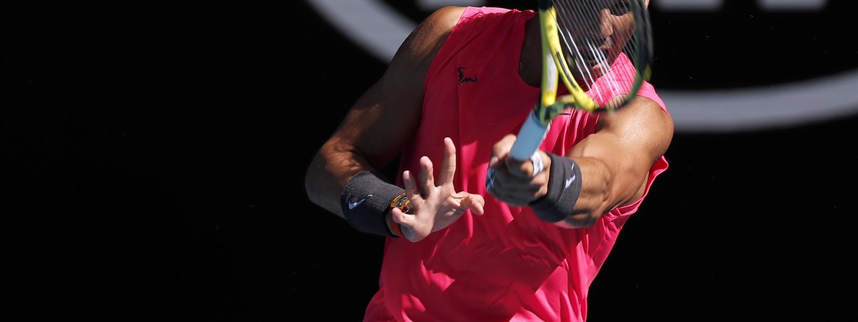 Rafa Nadal en el Open de Australia ante Pablo Carreño