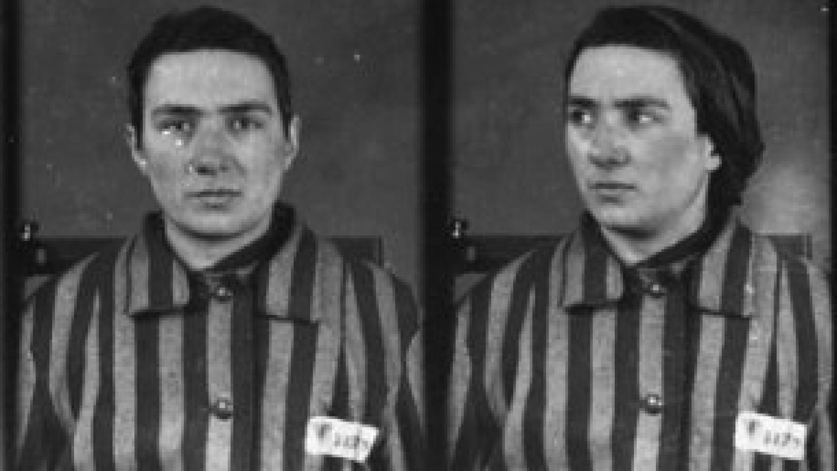 Fotografía de María Alonso tomada a su llegada al campo de concentración de Auschwitz (3 de febrero de 1943).