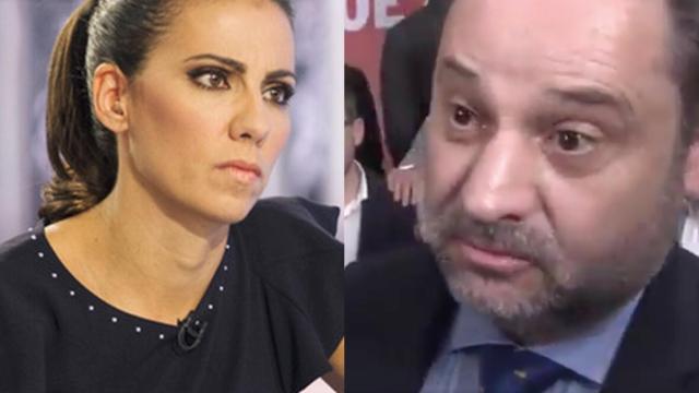 La periodista de La Sexta Ana Pastor y el ministro de Transportes José Luis Ábalos.