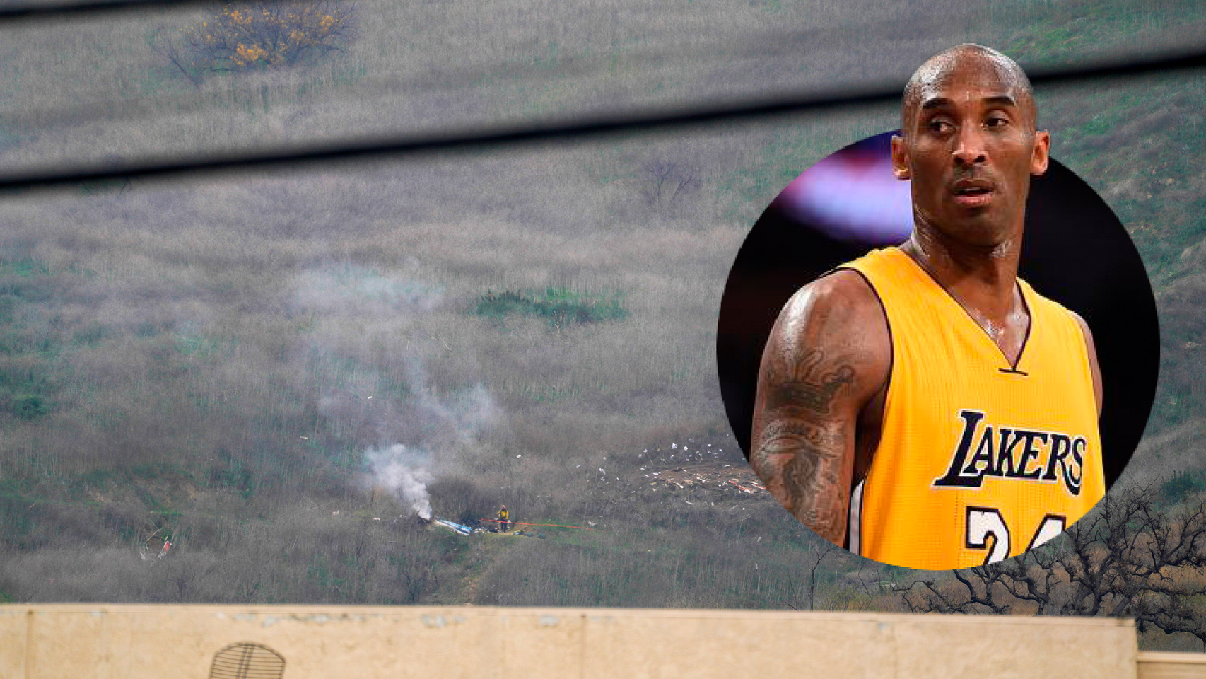 Zona del siniestro del helicóptero de Kobe Bryant