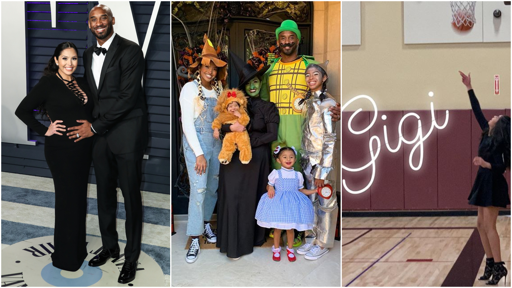 Kobe Bryant, su mujer y sus cuatro hijas.