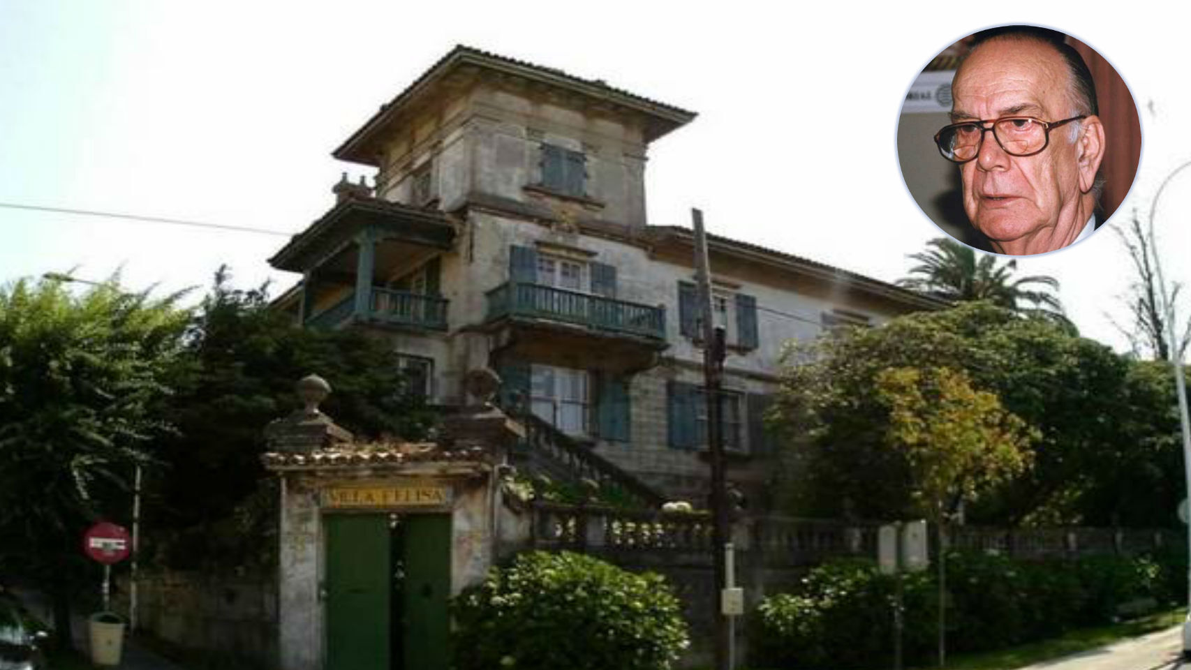 El palacete en A Coruña donde residió Camilo José Cela, en un montaje de JALEOS.