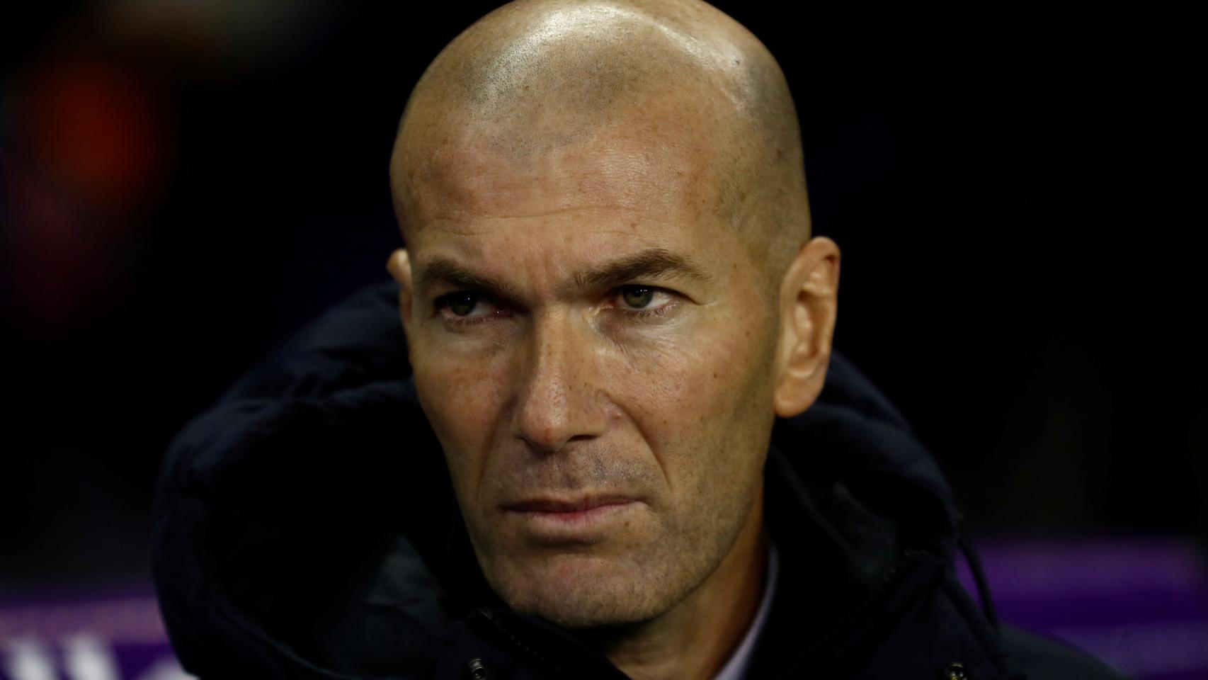 Zinedine Zidane, en un partido del Real Madrid
