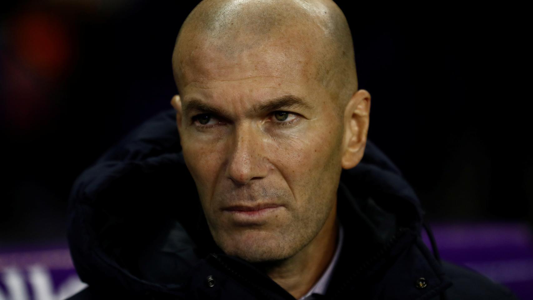 Zinedine Zidane, en un partido del Real Madrid