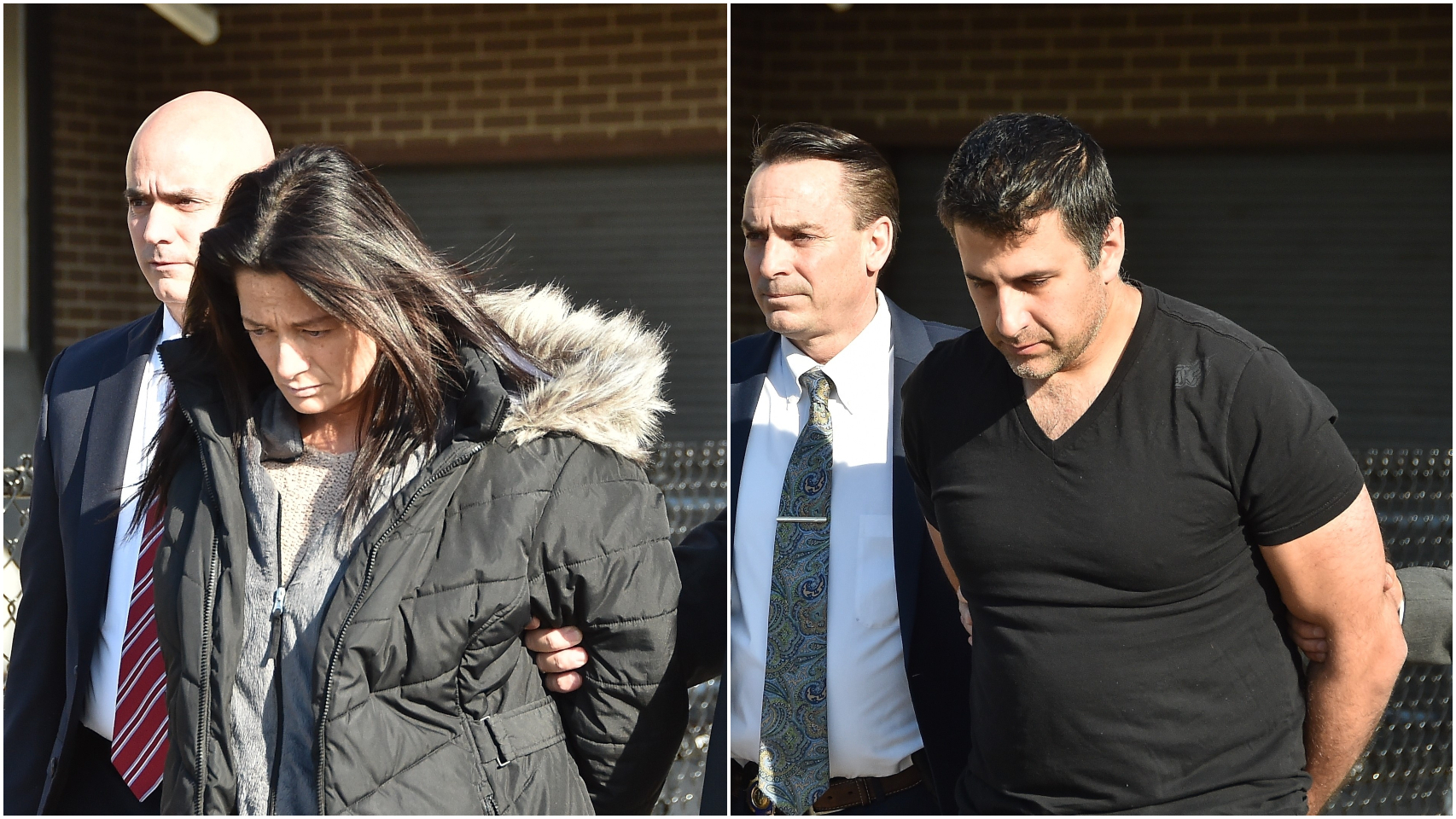 A la izquierda, Ángela Pollina, madrastra del menor y, a la derecha, Michael Valva, padre del niño.