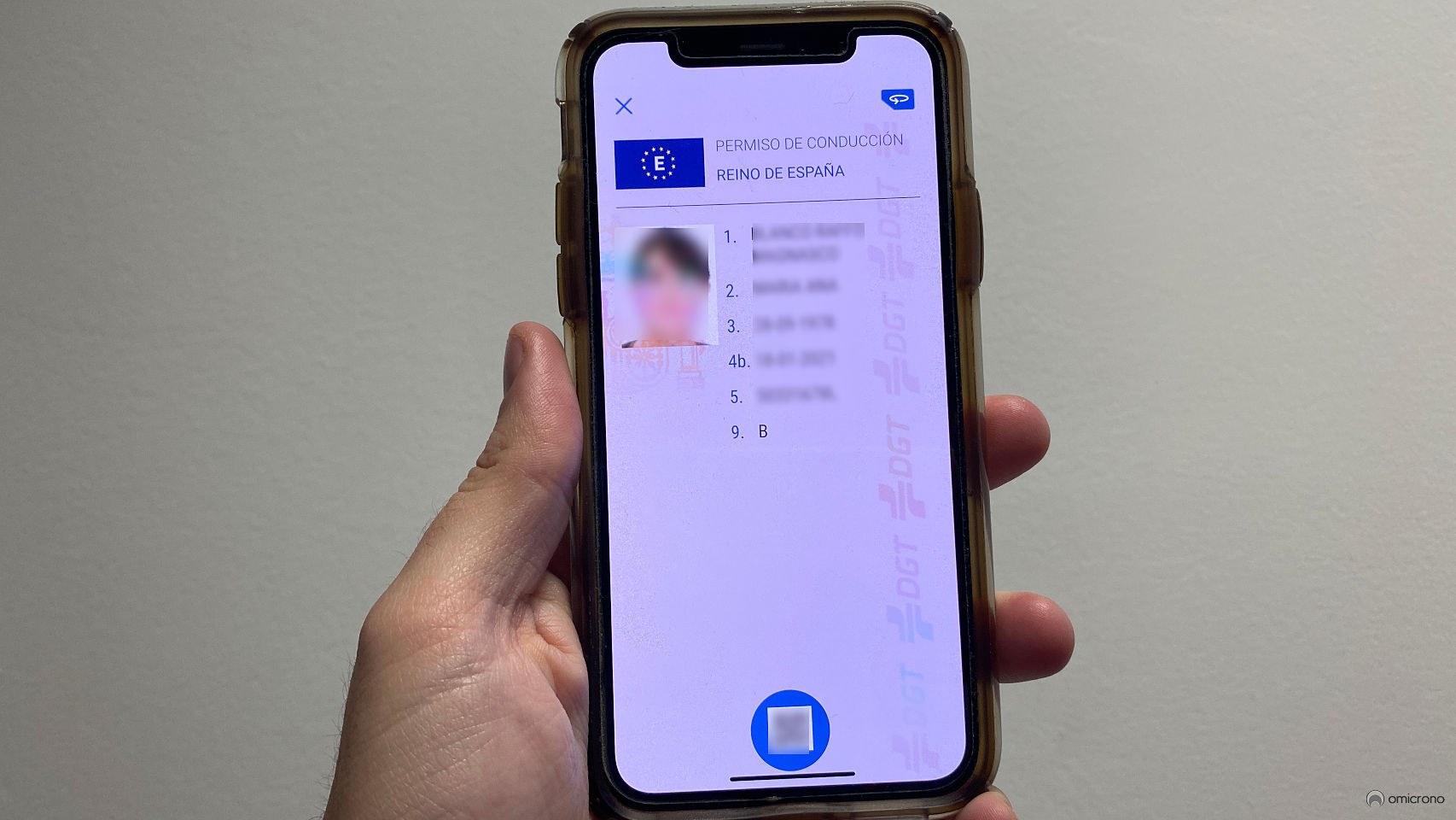 Permiso de conducir en la app 'mi DGT'