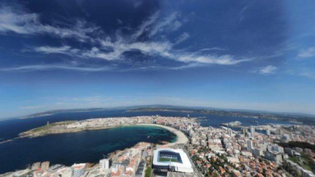 Vista aérea de A Coruña.