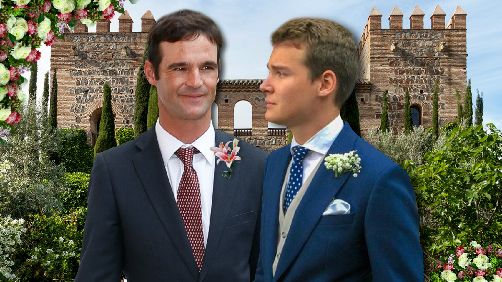José Bono Jr. y su futuro marido Aitor Gómez, en un montaje de JALEOS.