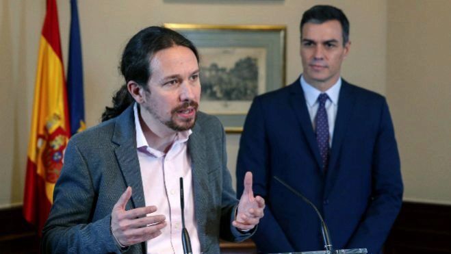 Pablo Iglesias y Pedro Sánchez.
