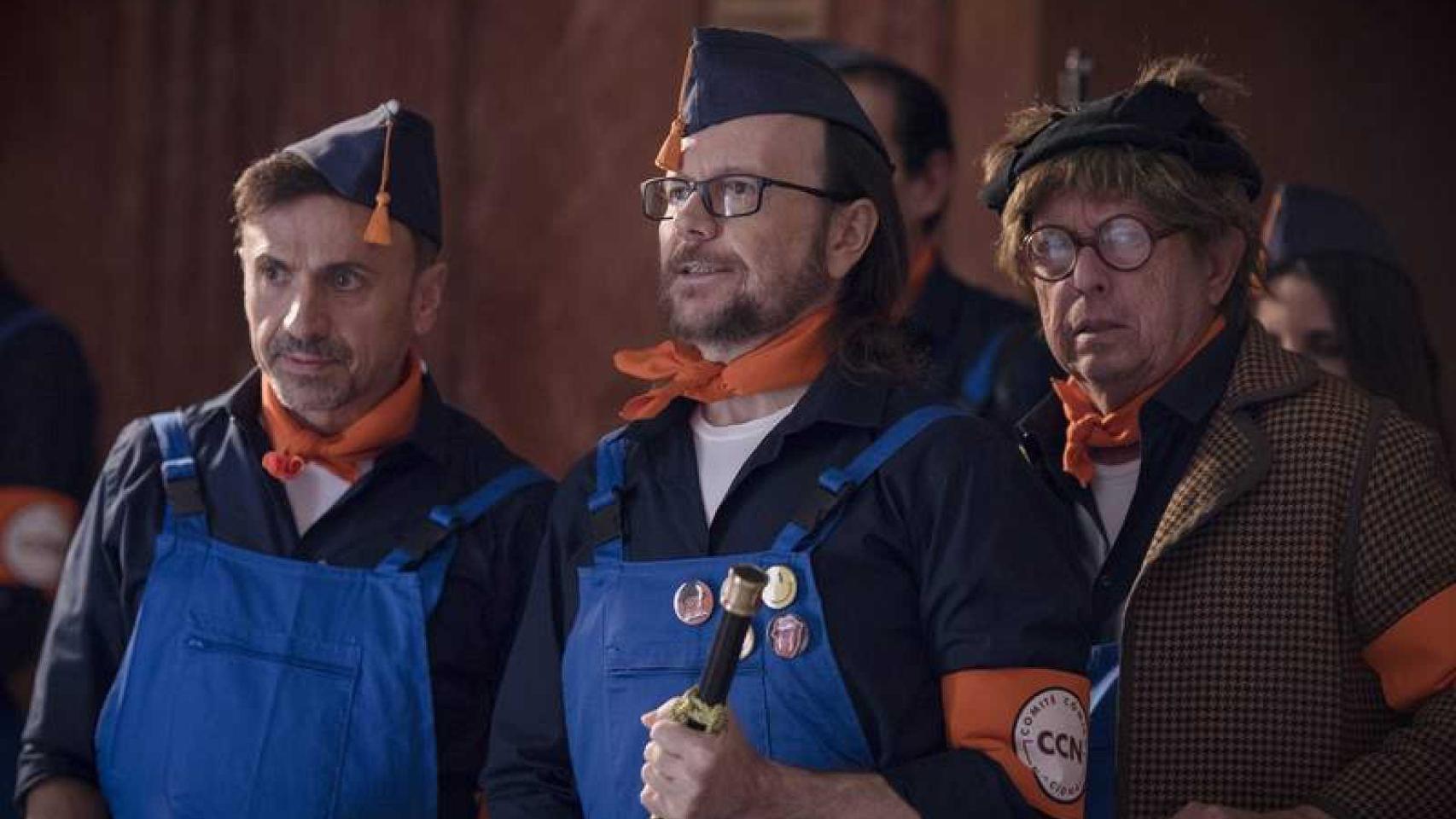 José Mota junto a Santiago Segura y el Señor Barragán en el especial de Nochevieja de TVE de 2019