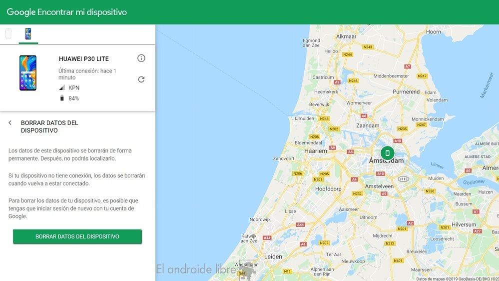 Encontrar mi dispositivo de Google
