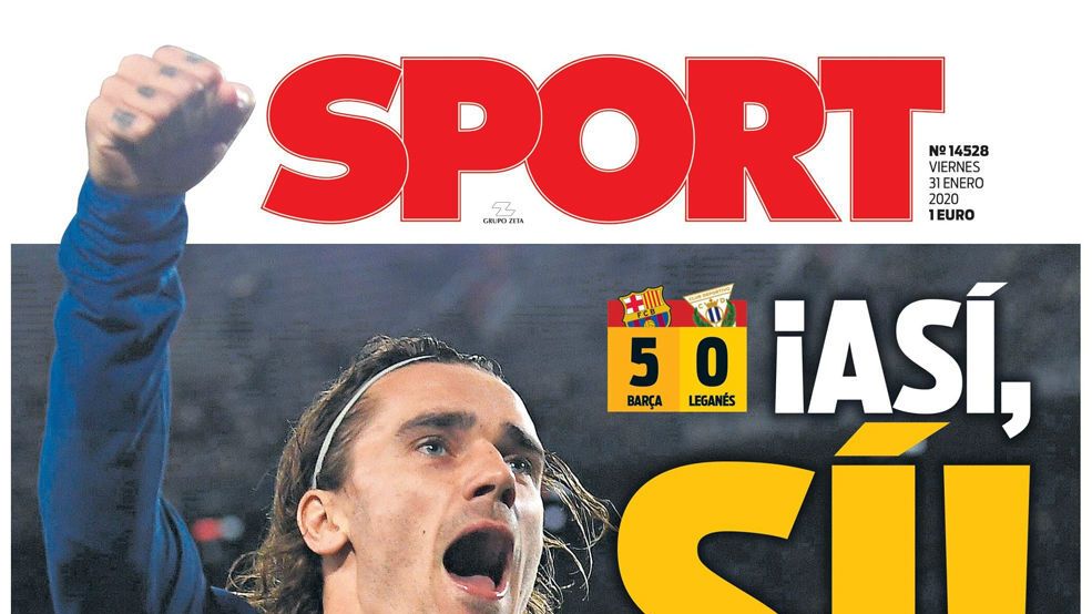 Portada Sport (31/01/20)