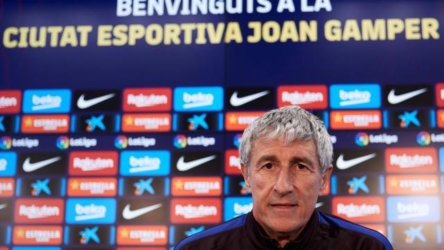 Quique setién en rueda de prensa