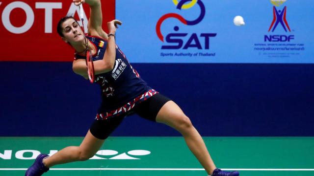 Carolina Marín, durante un torneo