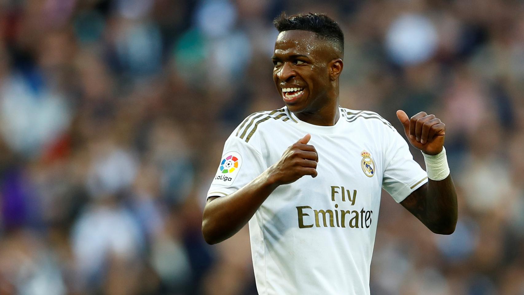 Vinicius Júnior, en el derbi entre el Real Madrid y el Atlético