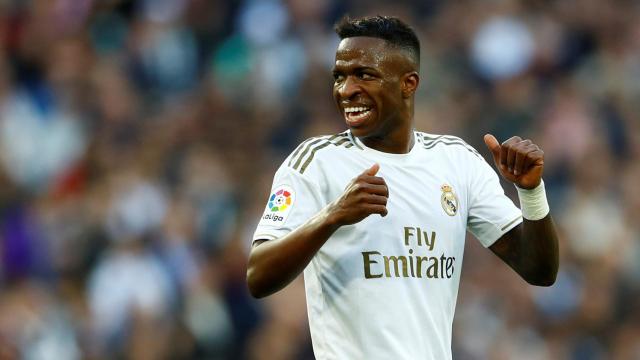 Vinicius Júnior, en el derbi entre el Real Madrid y el Atlético