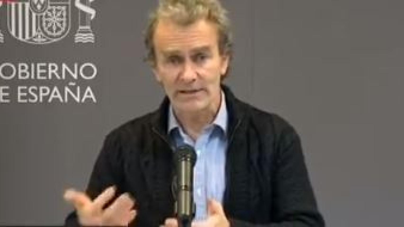Fernando Simón durante la rueda de prensa este domingo.