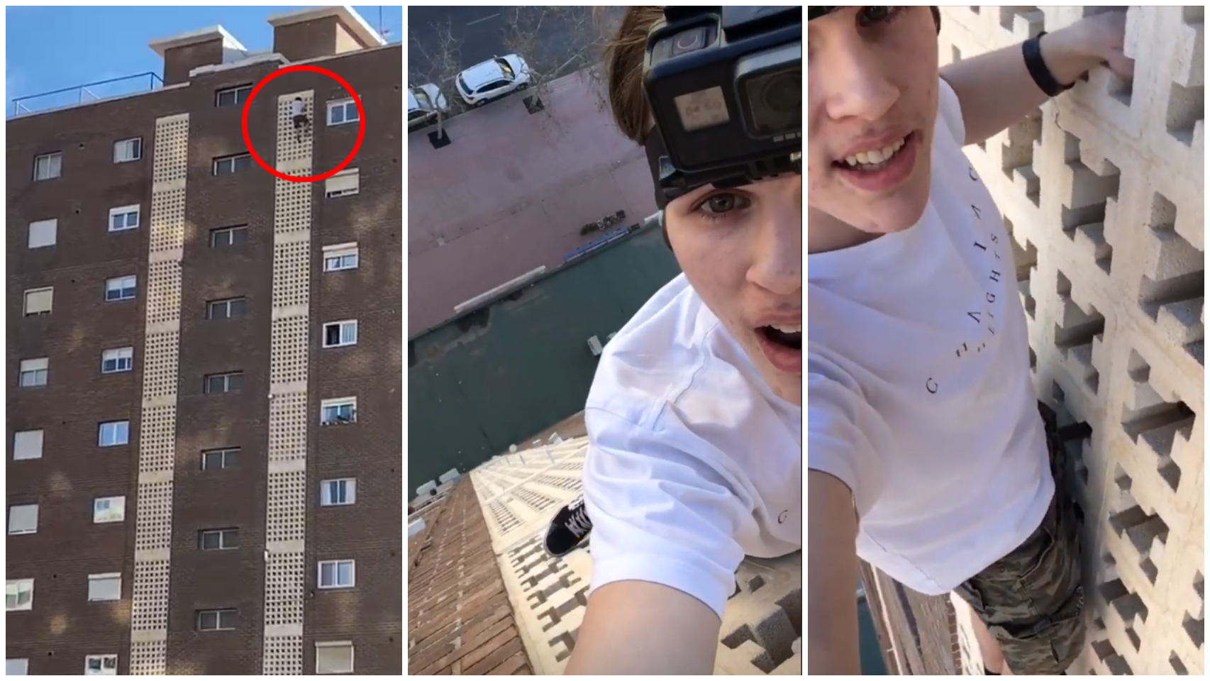 El hombre escaló un alto edificio de la ciudad valenciana de Benidorm.