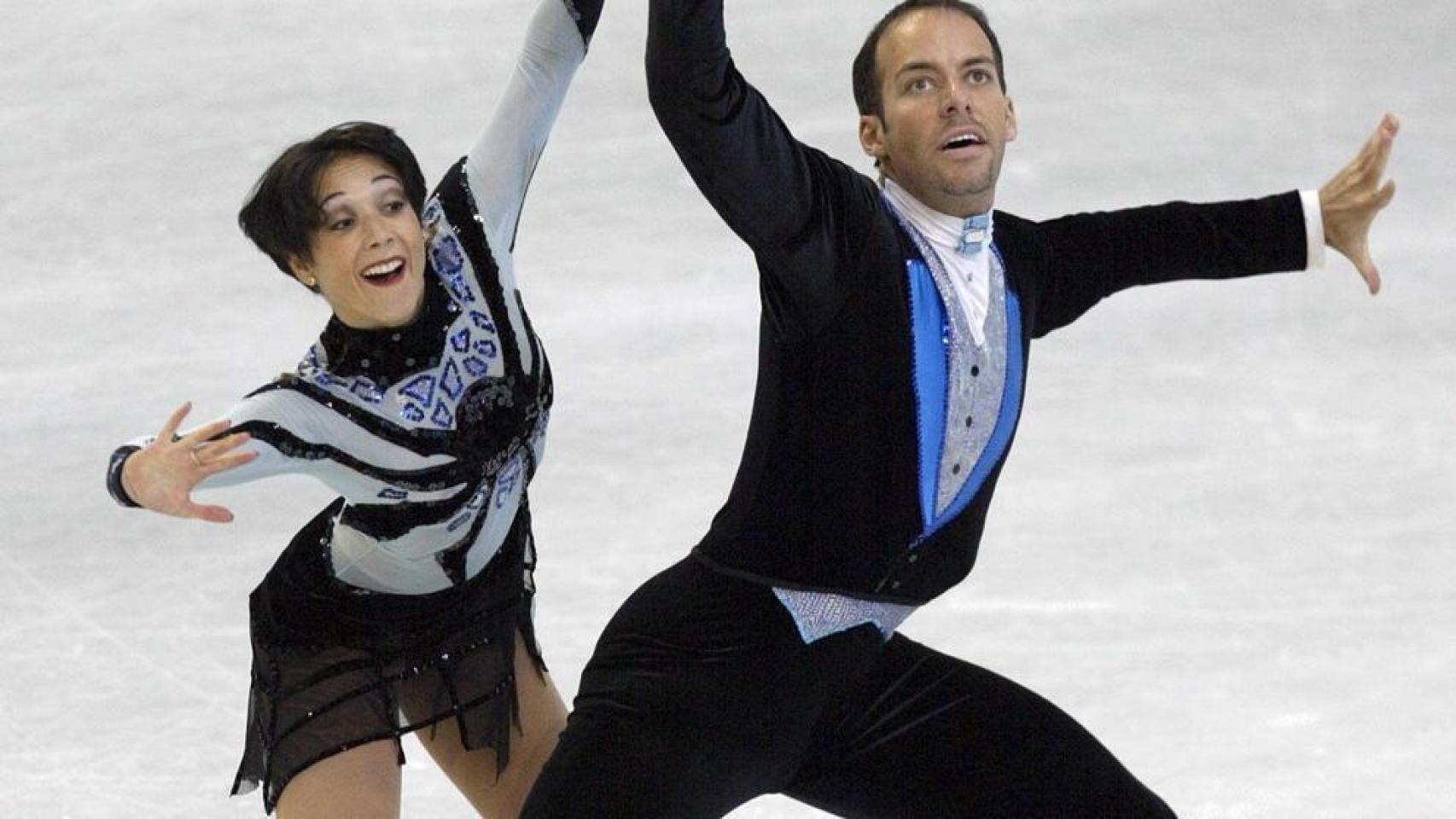 Sarah Abitbol y Stephane Bernadis, durante una actuación