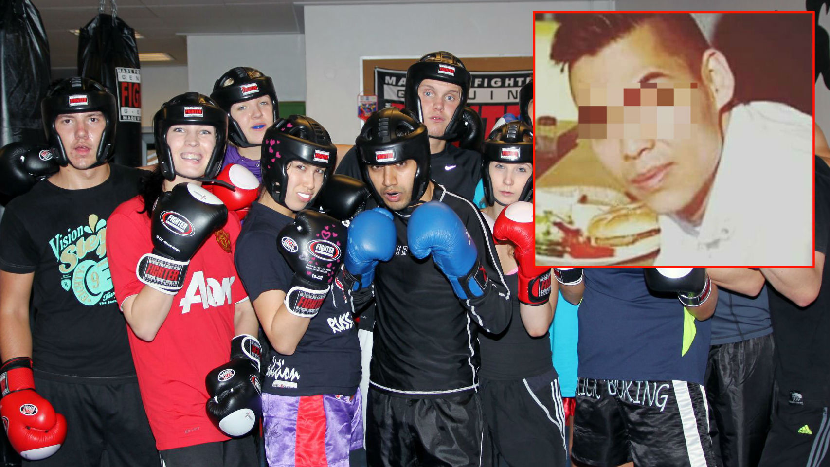 Imágenes del curso de kickboxing que imparte la Universidad de Noruega donde está matriculado Johannes.