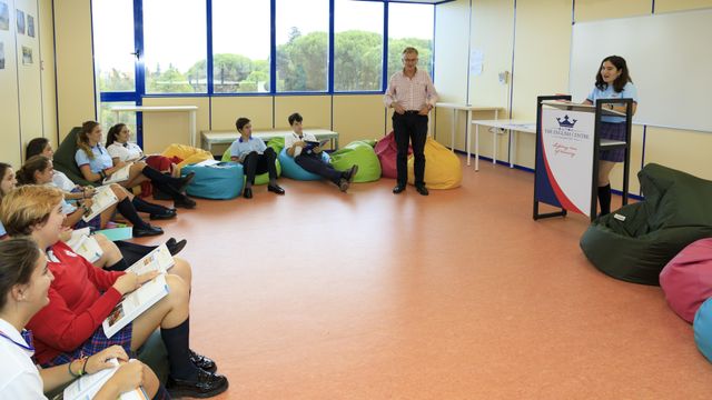 Un aula del Colegio El Centro Inglés (Cádiz).