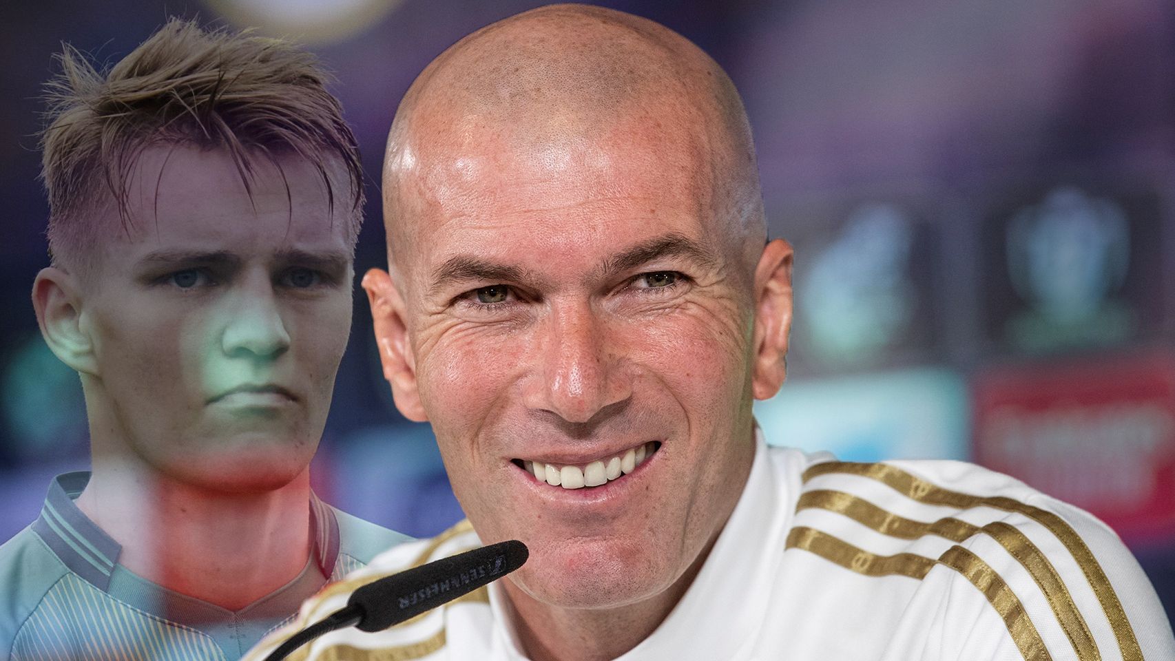 Zinedine Zidane y Martin Odegaard