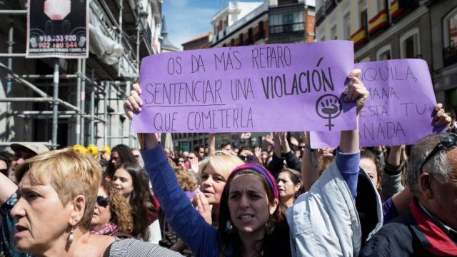 Una manifestación en contra de la sentencia de 'La Manada'.