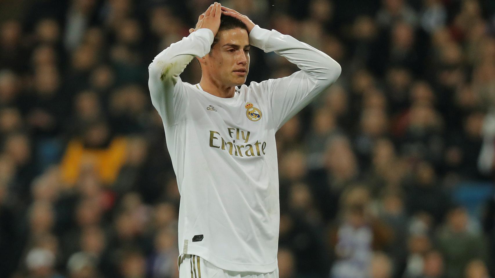 James Rodríguez se lamenta una acción fallada