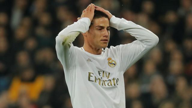 James Rodríguez se lamenta una acción fallada