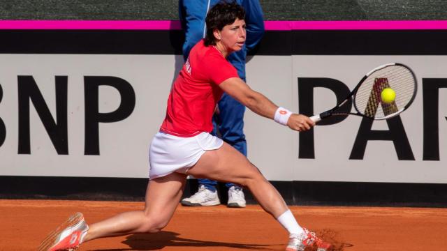 Carla Suárez, en un momento del partido