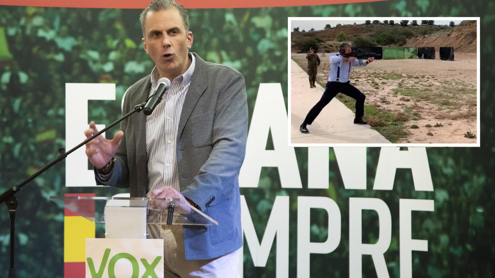 Javier Ortega Smith, en el mitin de Aranda de Duero.