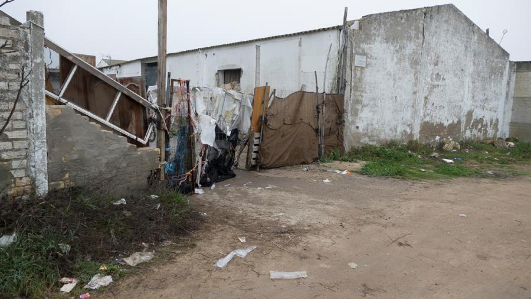 Vista del descampado de Los Palacios en el que se produjo una reyerta en la que murió un hombre.
