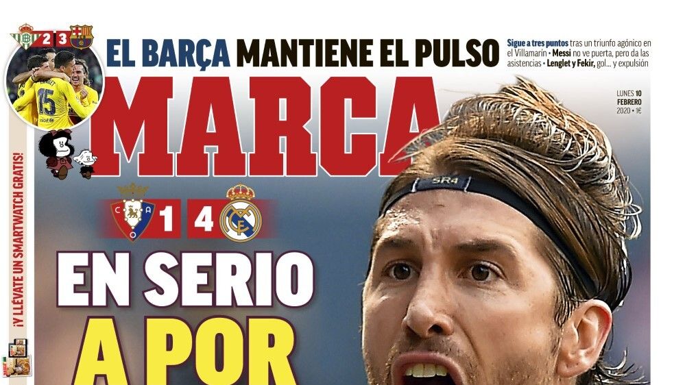 La portada del diario MARCA (10/02/2020)