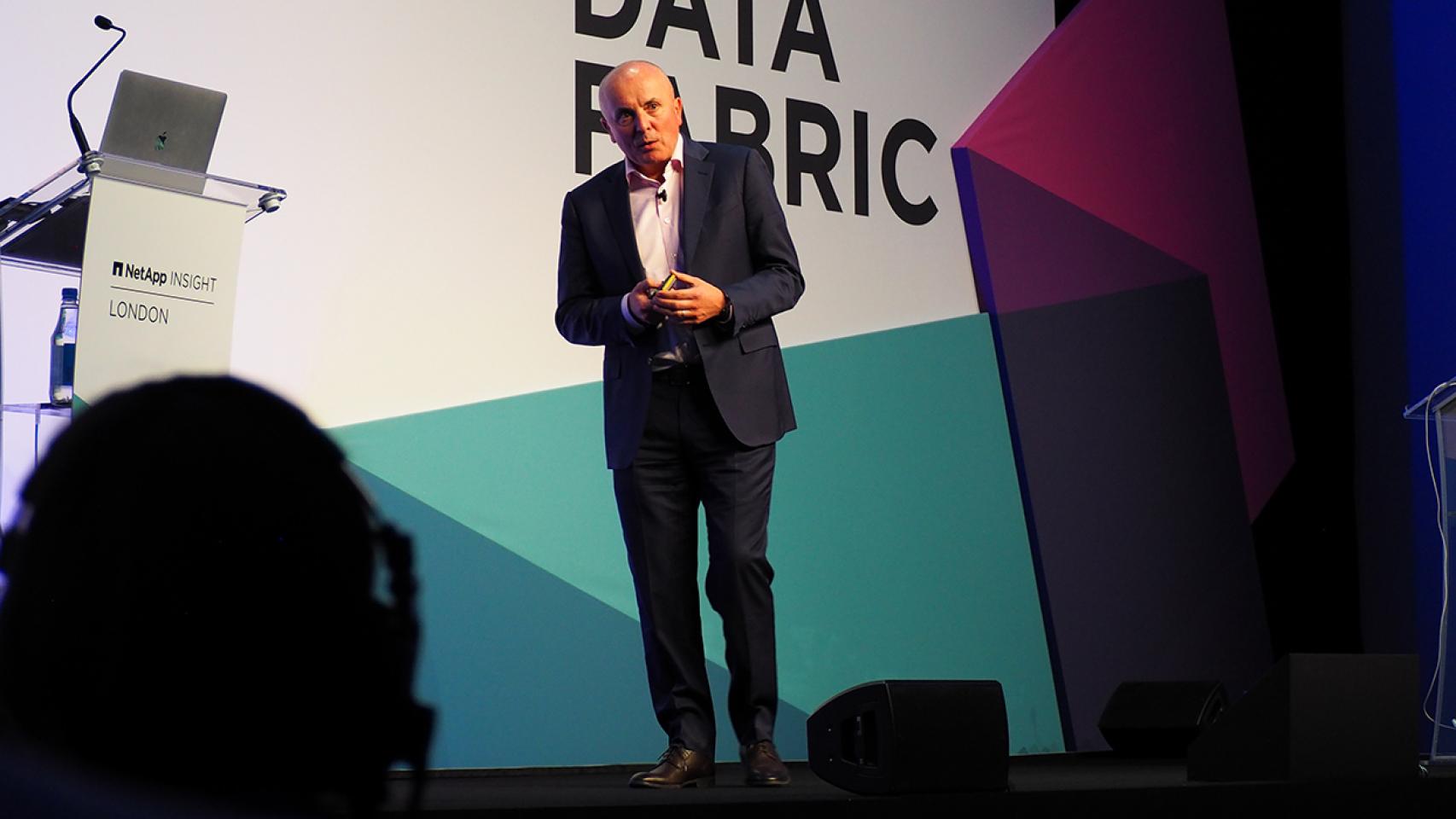 Anthony Lye, vicepresidente de servicios en la nube de NetApp, en el Insight de Londres.