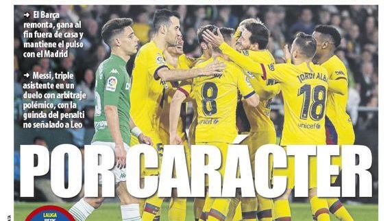 La portada del diario Mundo Deportivo (10/02/2020)