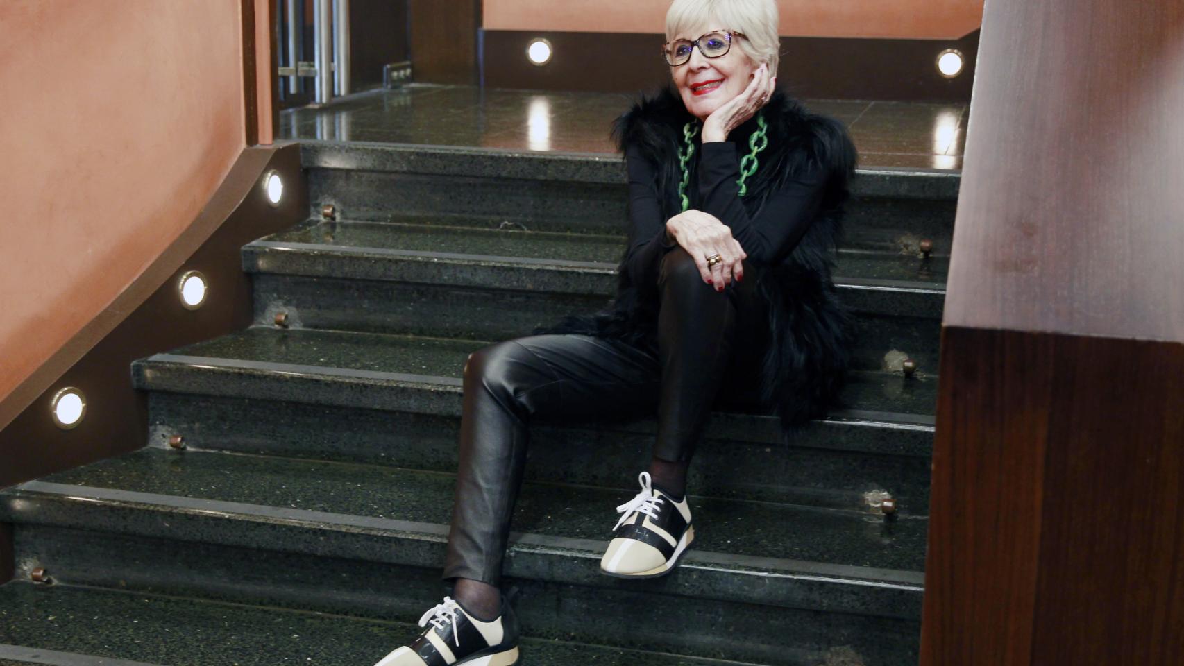 Concha Velasco durante la presentación de la obra 'El funeral' en Barcelona.