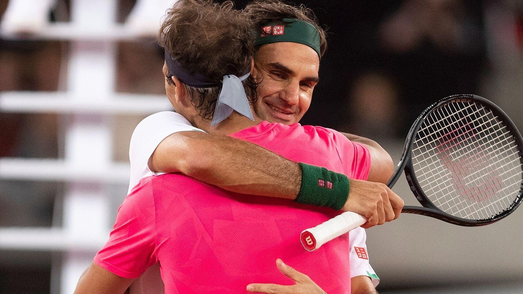 Nadal y Federer, durante el Match for Africa