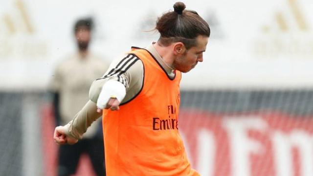 Gareth Bale, en el entrenamiento