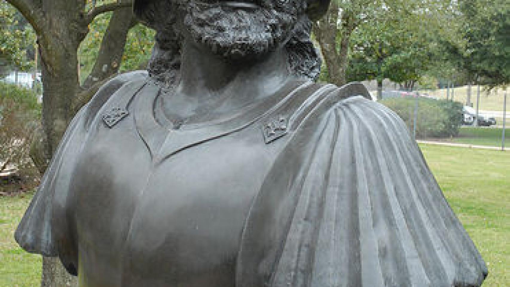 Busto dedicado a Álvar Núñez Cabeza de Vaca en Houston, Texas.