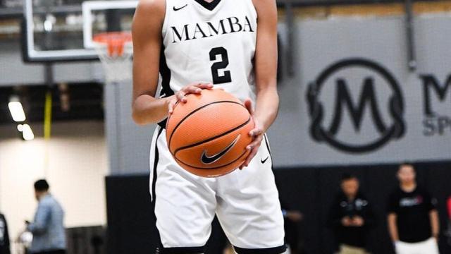 Gigi Bryant, en un partido de la Mamba Foundation