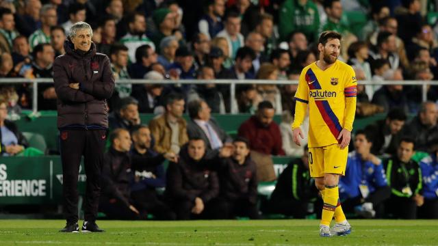 Setién y Messi