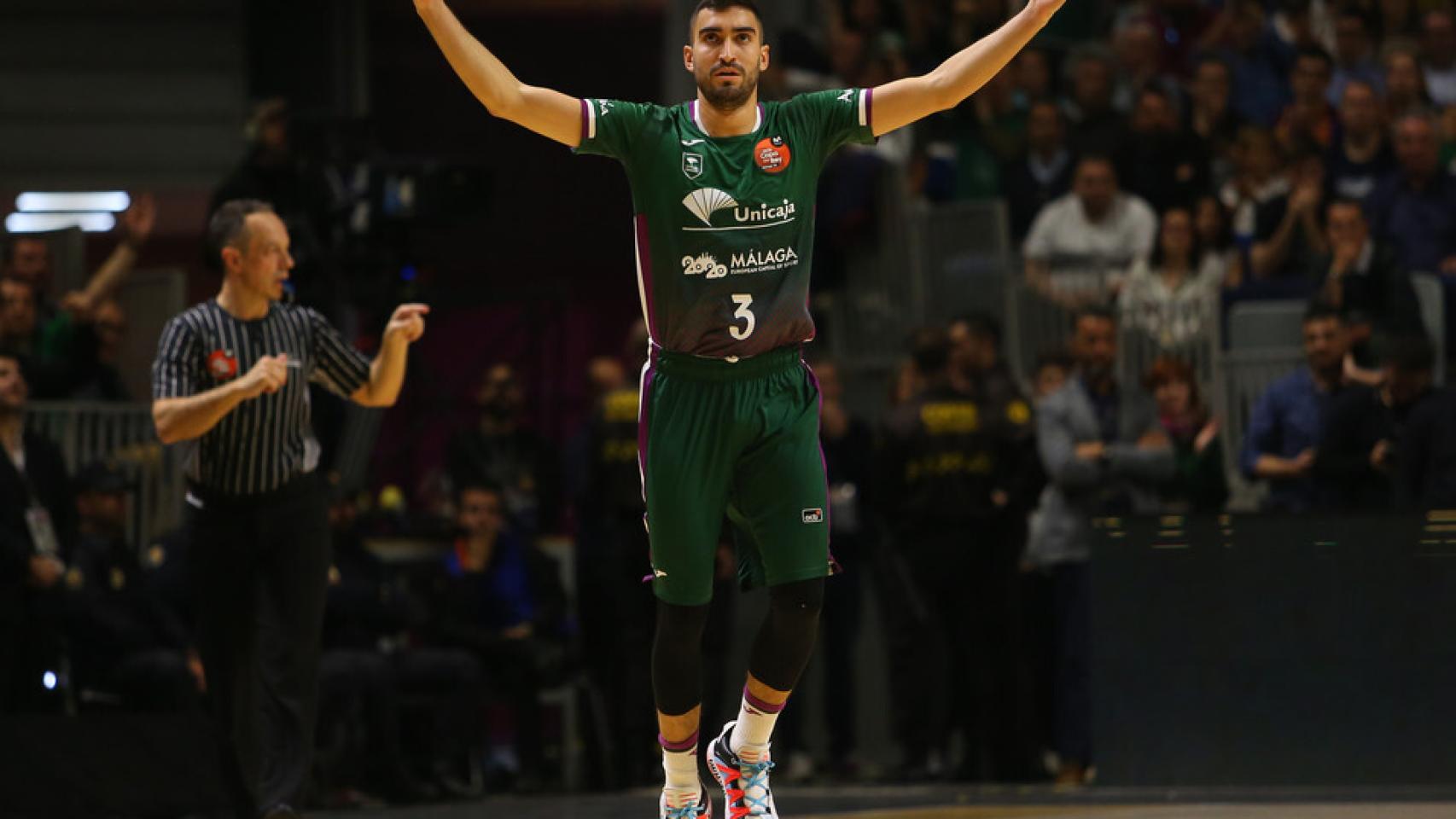 Jaime Fernández, durante el partido de Copa del Rey entre el Unicaja y Morabanc Andorra 1